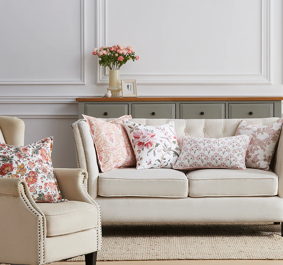 Edita's Garden 50x50cm Filled Cushion Blush Pink - Image 4