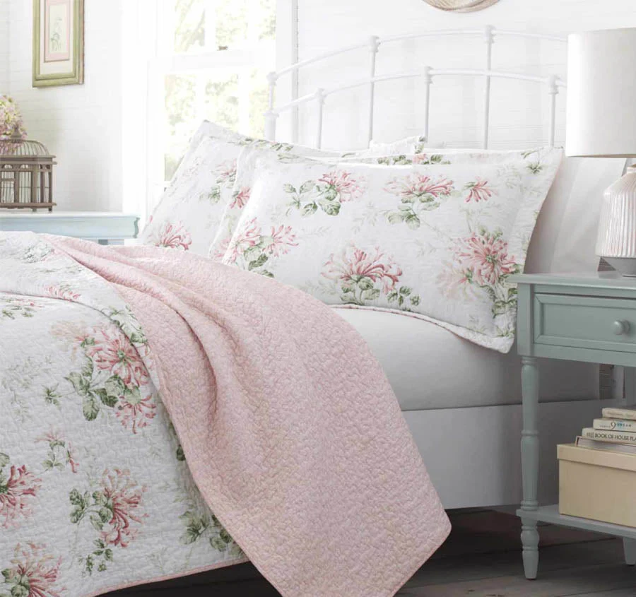 Honeysuckle Coverlet Set Blush - Image 4