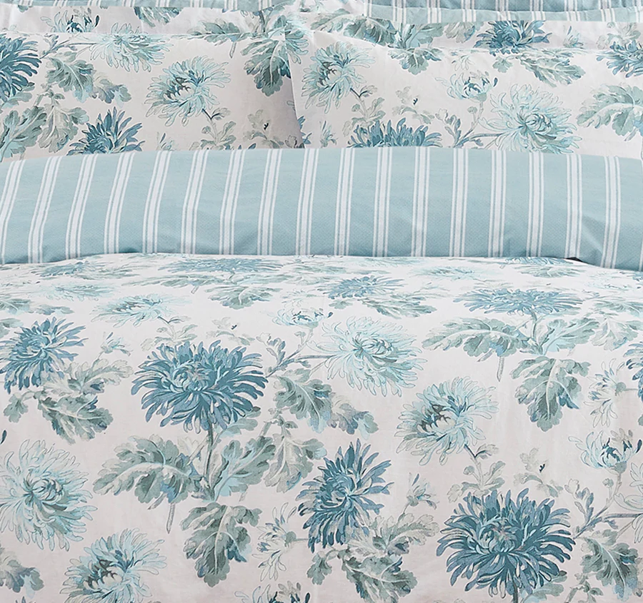 La Maryam Quilt Cover Set Range Hedgerow Green - Image 4