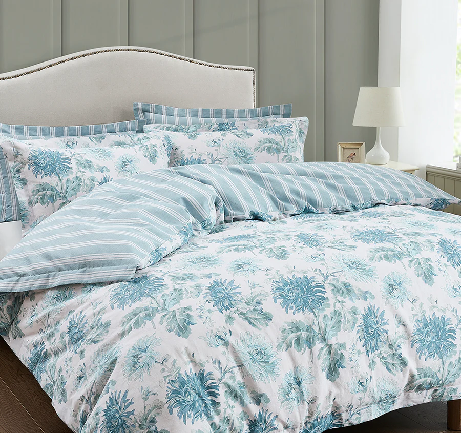 La Maryam Quilt Cover Set Range Hedgerow Green - Image 5