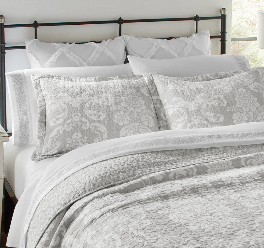 Venetia Coverlet Set Grey - Image 4