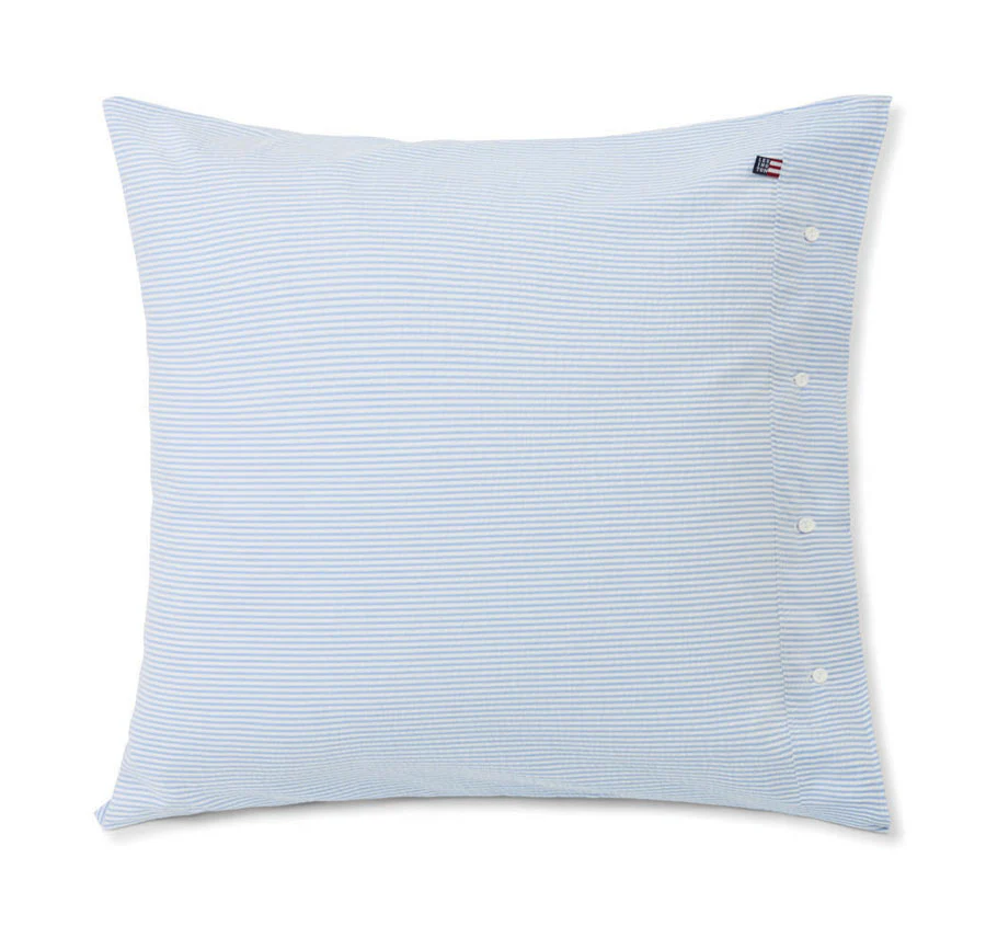 American Pin Point Oxford European Pillowcase Blue and White - Image 3