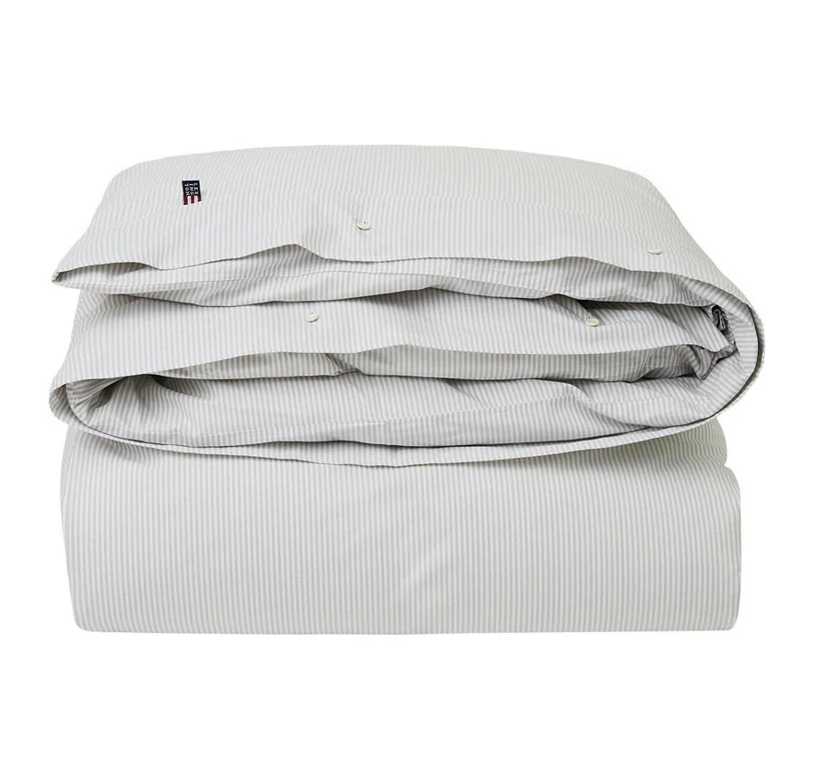 American Pin Point Oxford Quilt Cover Set Range Grey and White - Image 7