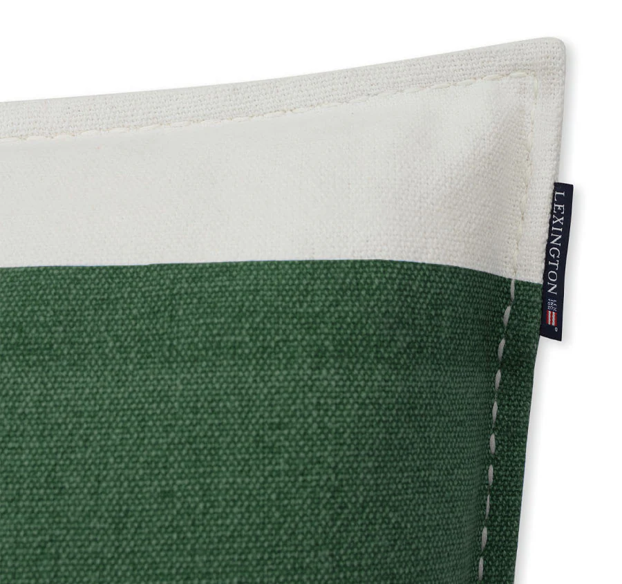 Irregular Stripe 50x50cm Filled Cushion Green and White - Image 2