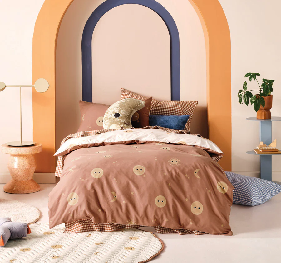 Happy Cosmos Quilt Cover Set Range Clay