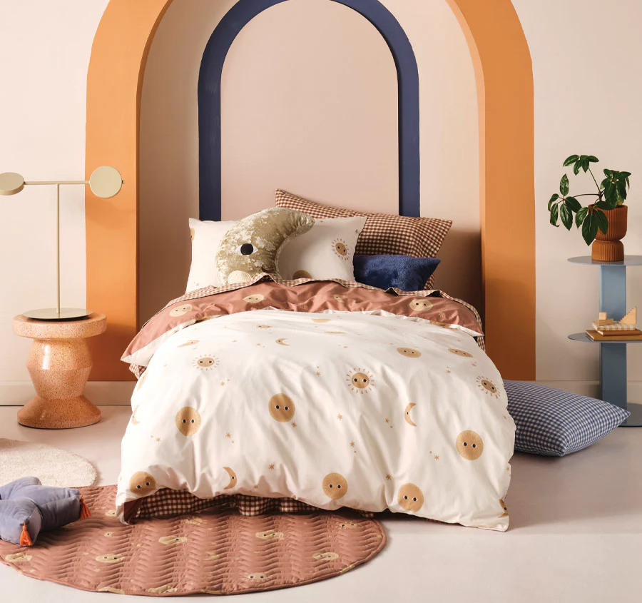 Happy Cosmos Quilt Cover Set Range Clay - Image 6