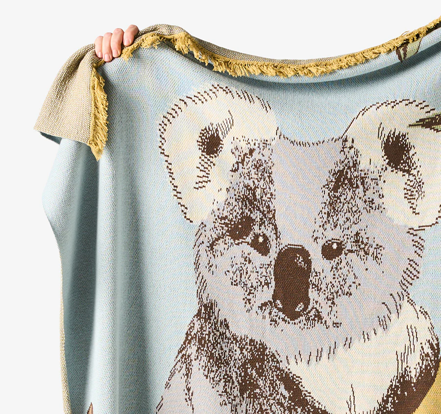 Kevin Koala 120x140cm Throw Rug Blue - Image 2