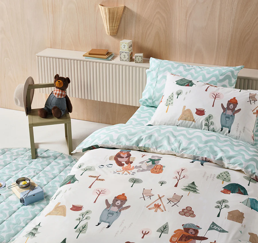 Novelty Filled Cushion Camp Bear Brown - Image 3
