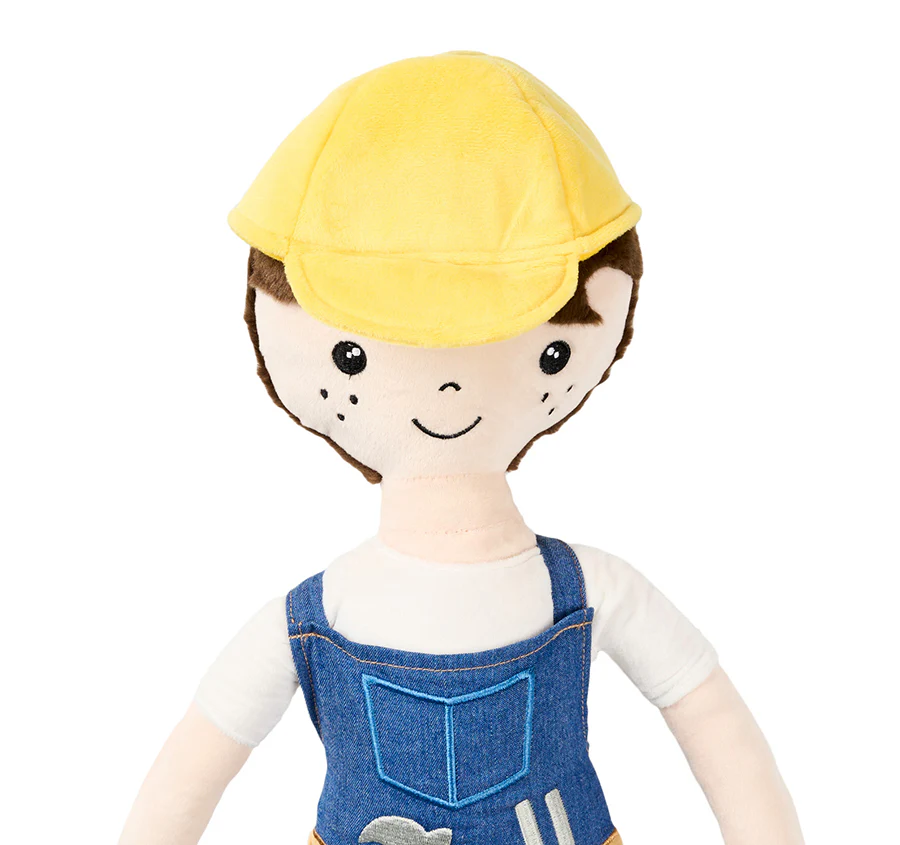 Novelty Filled Cushion Eddie The Tradie Blue - Image 2