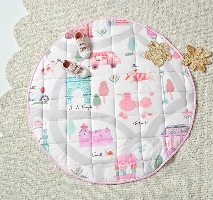 Petite Paris 120cm Round Playmat Pink - Image 3