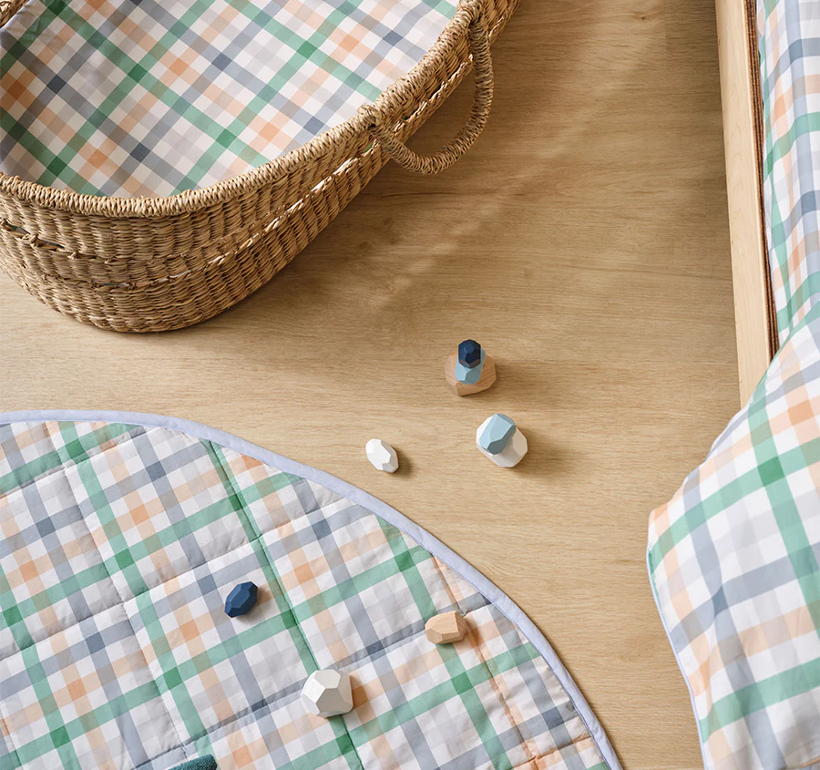Playground 2 Piece Bassinet Fitted Sheets Green - Image 3