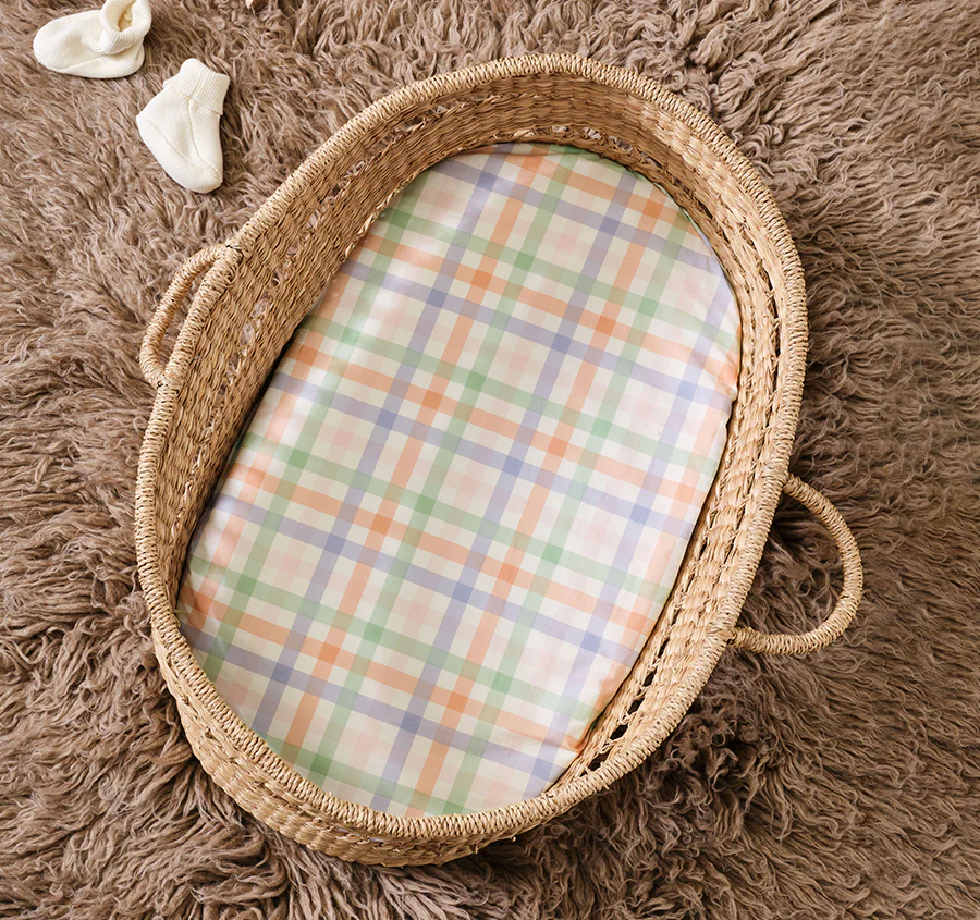 Playground 2 Piece Bassinet Fitted Sheets Orange
