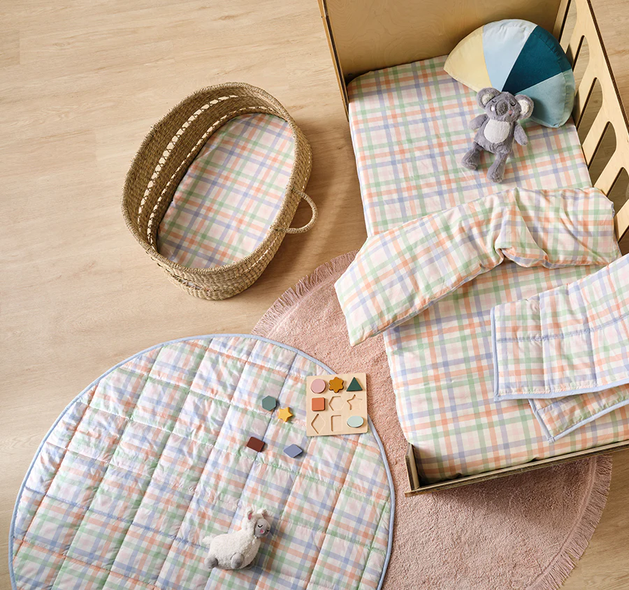 Playground 2 Piece Bassinet Fitted Sheets Orange - Image 3