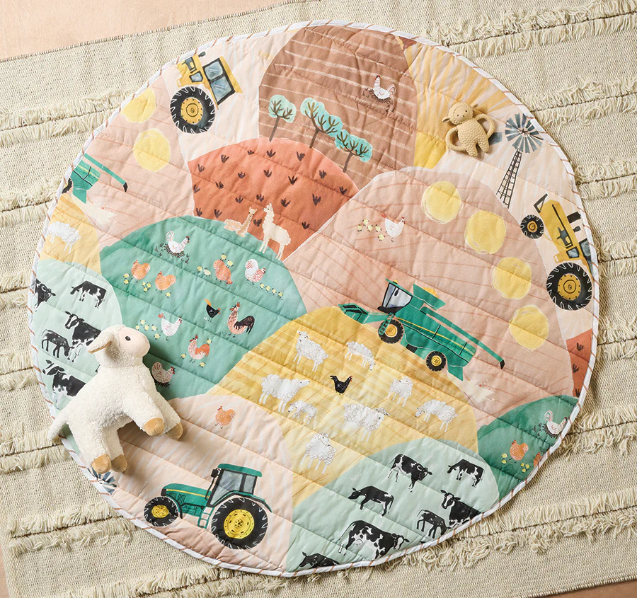 Sunset Harvest 120cm Round Playmat Rust