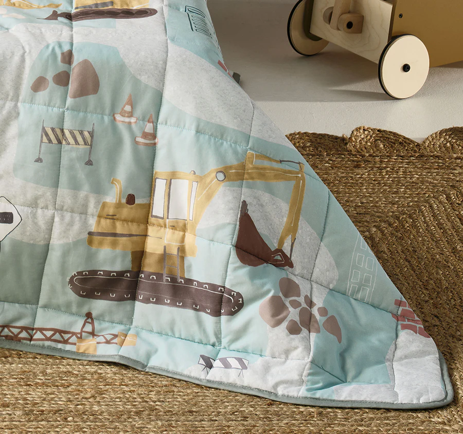 The Big Build Single to King Single Bed Coverlet Set Teal - Image 3