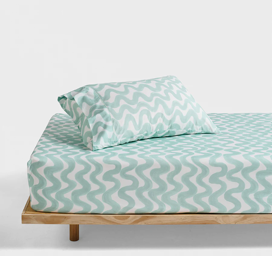 Wiggle Wiggle Fitted Sheet Combo Set Range Mint - Image 3