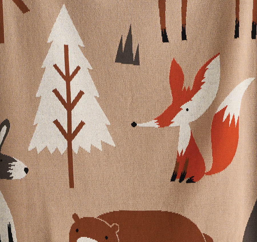 Woodland Winter 120x140cm Throw Rug Green - Image 2