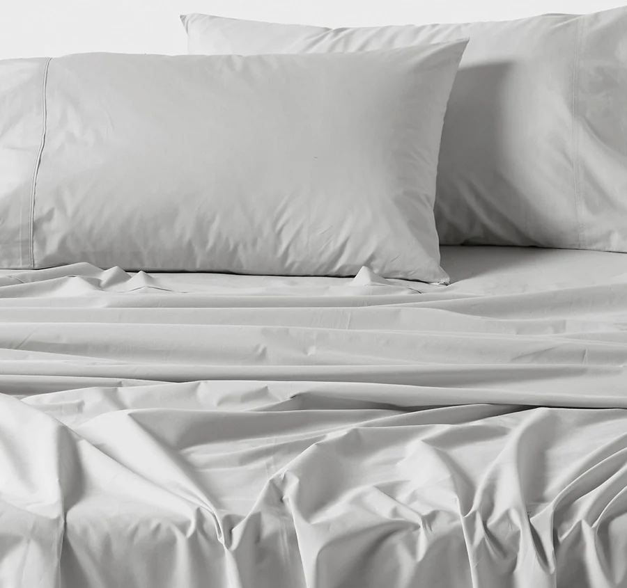 400THC Australian Cotton Sheet Set Range Silver - Image 4