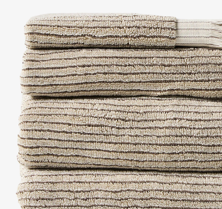 Alara 580GSM Cotton Bath Towel Range Pebble - Image 2