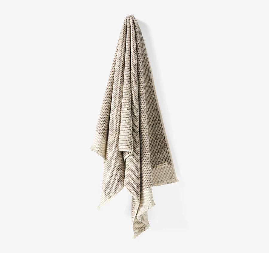 Alara 580GSM Cotton Bath Towel Range Pebble - Image 3