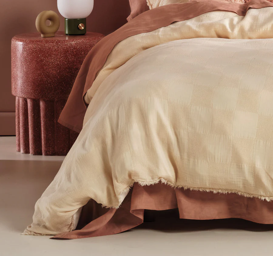 Capri Quilt Cover Set Range Pale Peach - Image 3