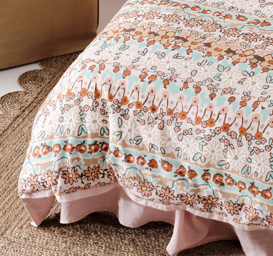 Cassis Quilt Cover Set Range Coral - Image 3