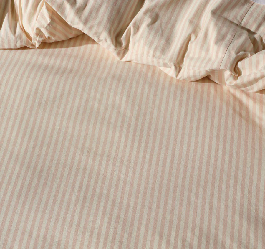 Classic Stripe Quilt Cover Set Range Rose - Image 2