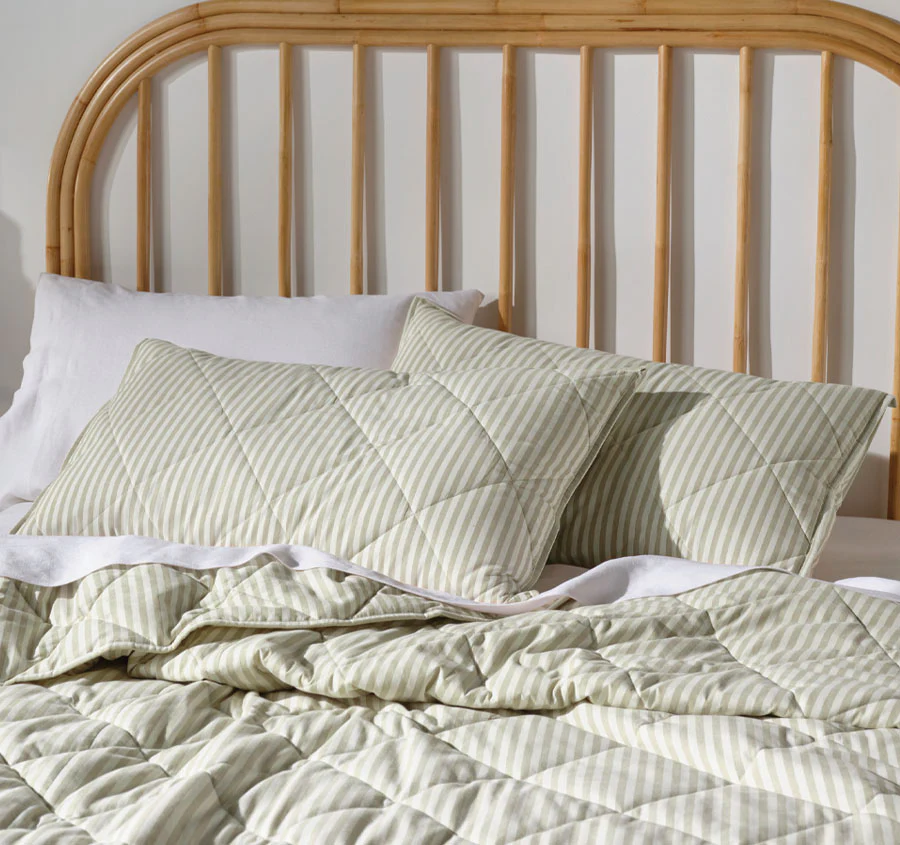 Classic Stripe Standard Pillow Sham Pair Pebble - Image 3