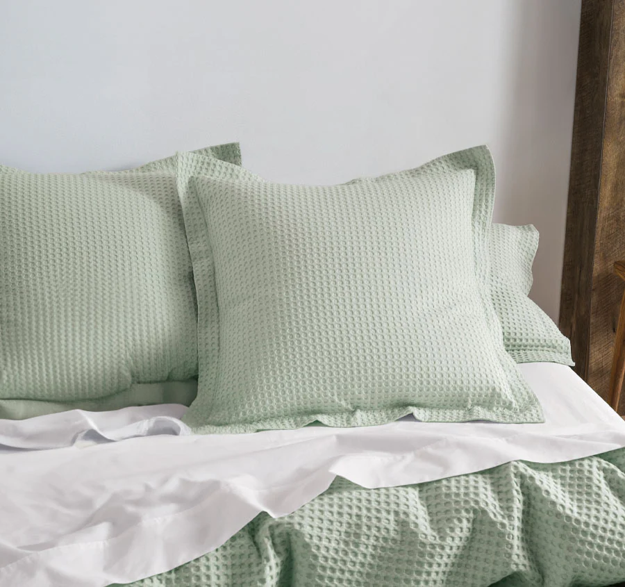 Deluxe Waffle European Pillowcase Mist - Image 3