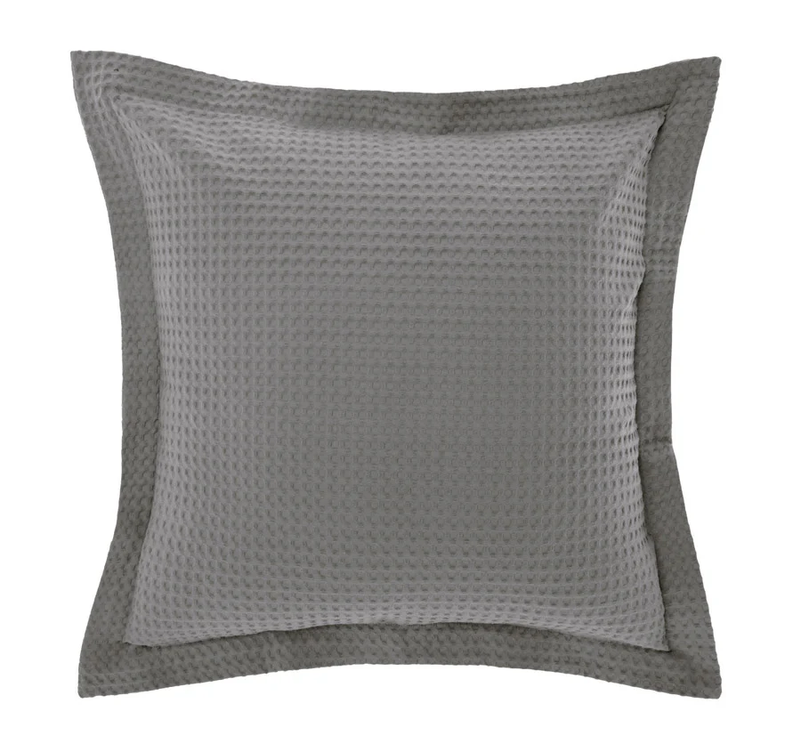 Deluxe Waffle European Pillowcase Silver