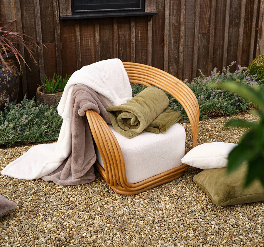 Evora 130x170cm Throw Rug Vanilla - Image 4