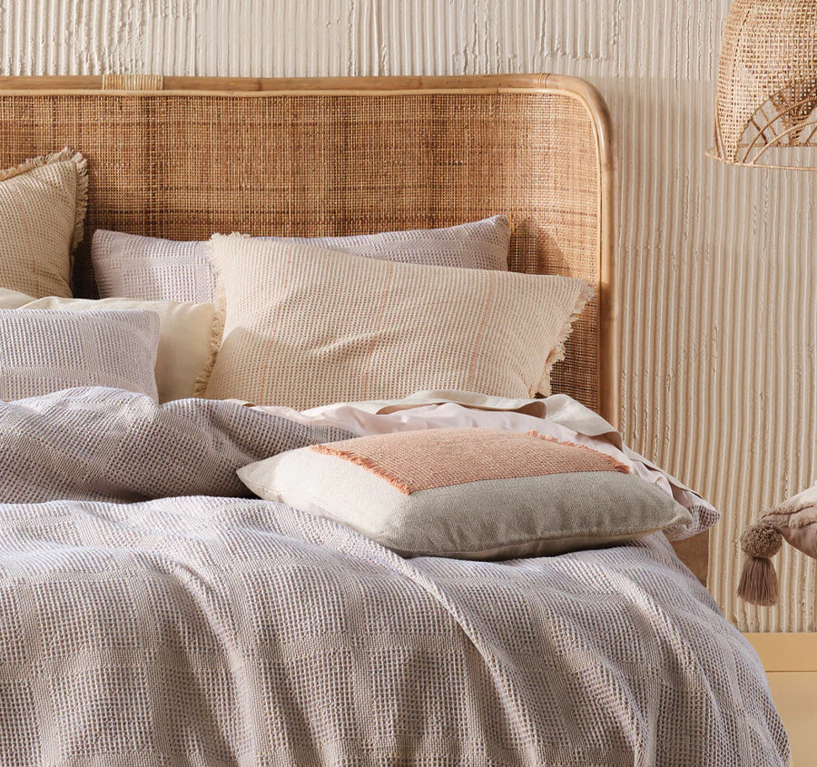 Galicia Quilt Cover Set Range Blue and Sand - Image 4