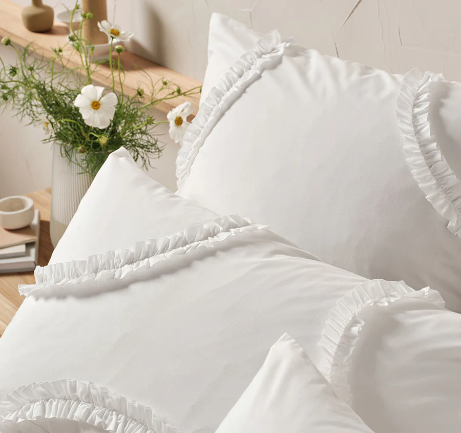 Gianna Quilt Cover Set Range White - Image 4