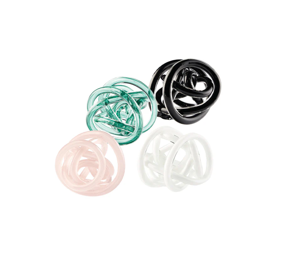 Glass Knots 12cm Décor Black - Image 3