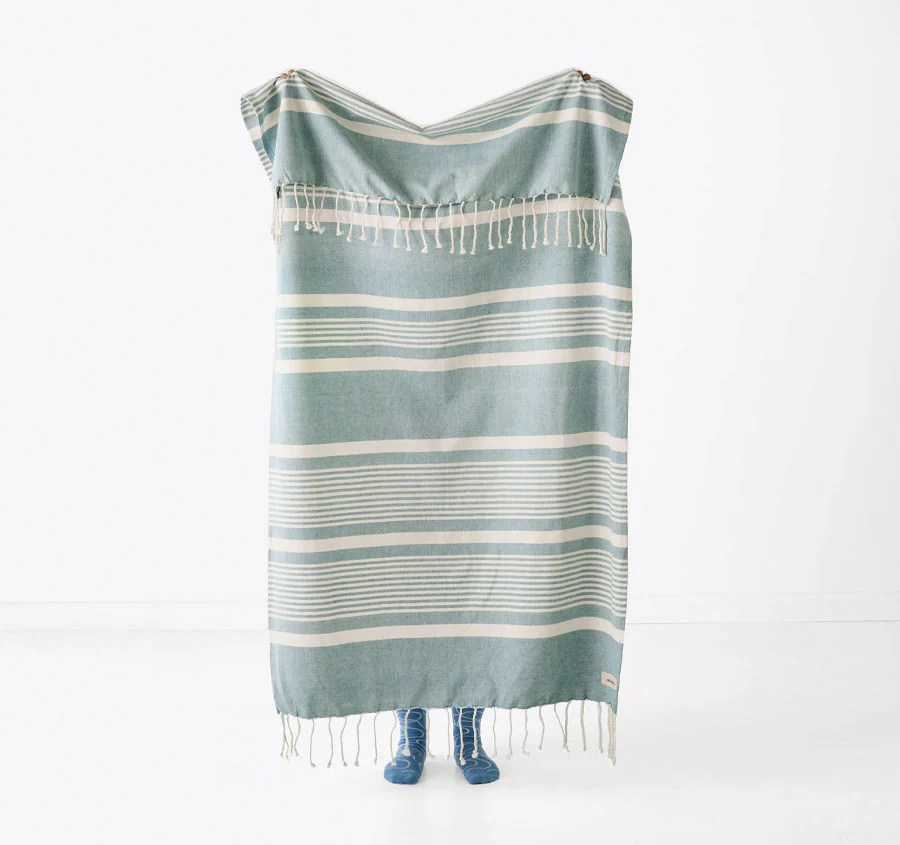 Hammam 100x180cm Beach Towel Trezza Green - Image 2