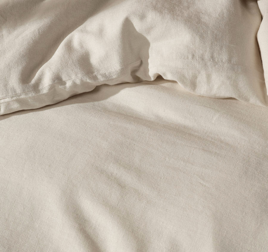 Hemp Triblend Quilt Cover Set Range Vanilla - Image 2