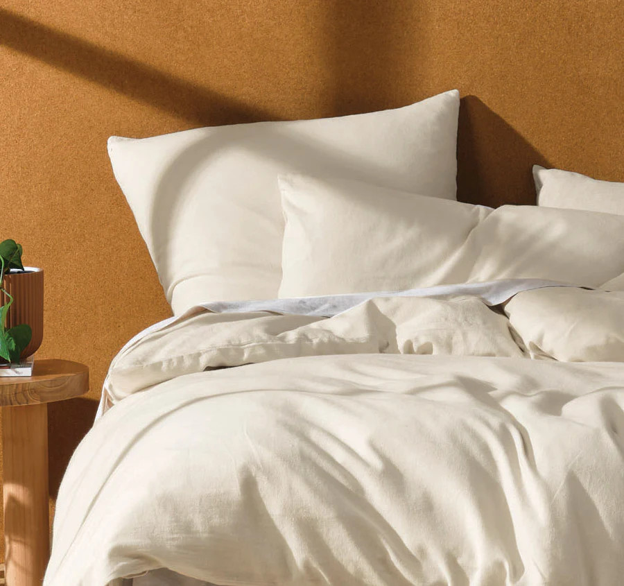 Hemp Triblend Quilt Cover Set Range Vanilla - Image 4