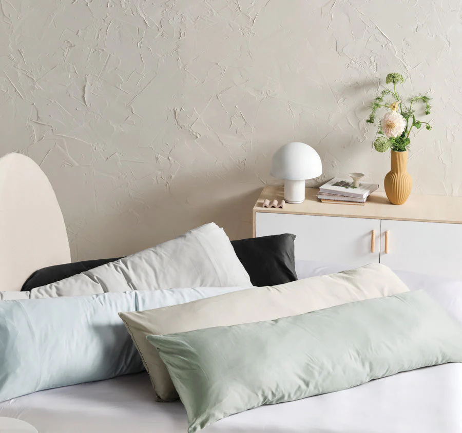 Hotel Augusta 500THC Cotton Sateen Body Pillowcase Pale Blue - Image 3