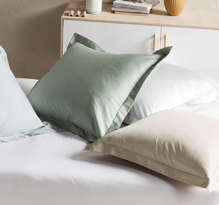 Hotel Augusta 500THC Cotton Sateen European Pillowcase White - Image 3