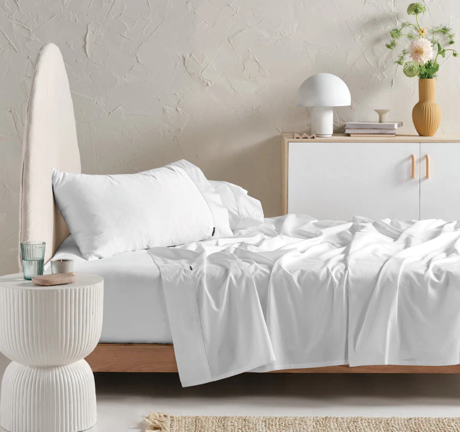 Hotel Augusta 500THC Cotton Sateen Mega Fitted or Flat Sheet Range White - Image 3
