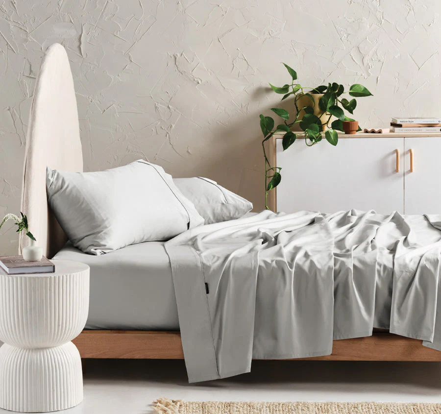 Hotel Augusta 500THC Cotton Sateen Standard Pillowcase Grey - Image 3