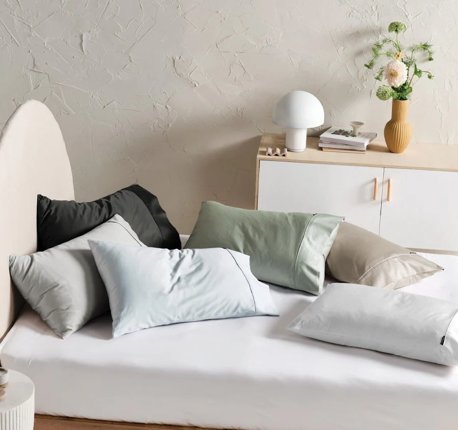 Hotel Augusta 500THC Cotton Sateen Standard Pillowcase Grey - Image 4