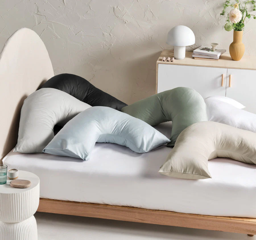 Hotel Augusta 500THC Cotton Sateen V-Shape Pillowcase Green Gum - Image 3