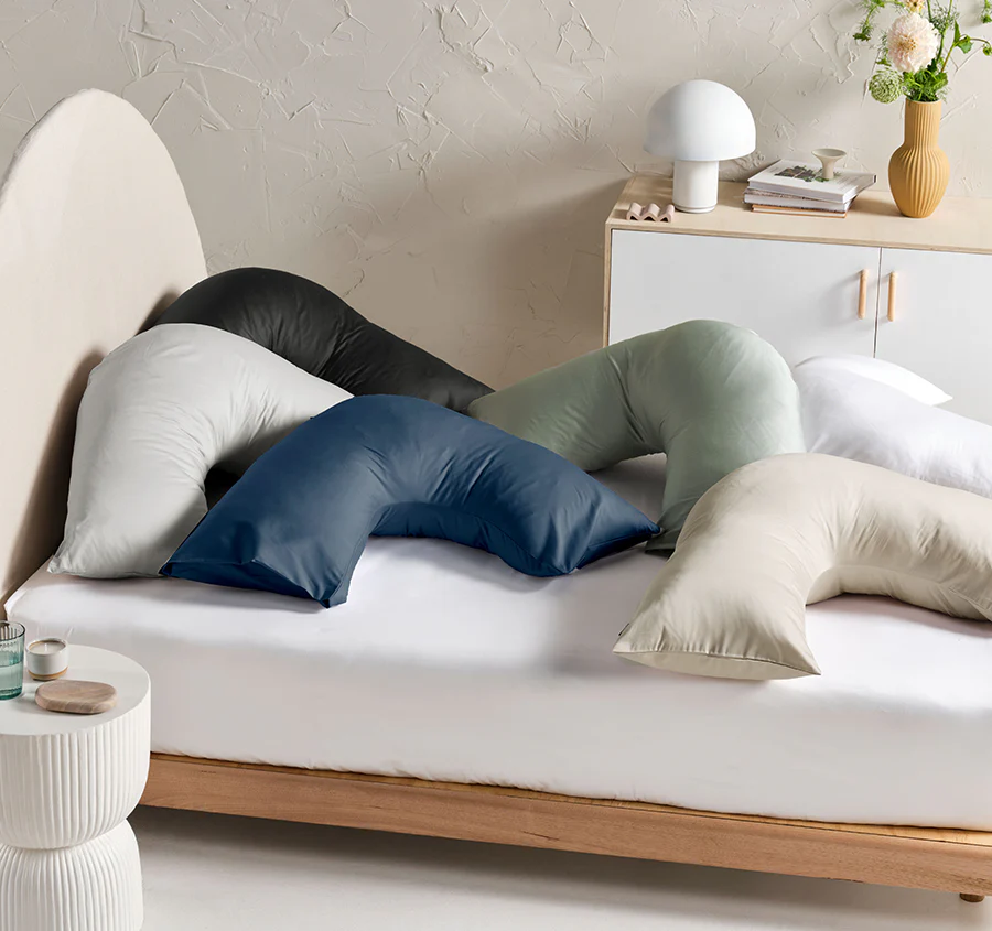 Hotel Augusta 500THC Cotton Sateen V-Shape Pillowcase Navy - Image 3
