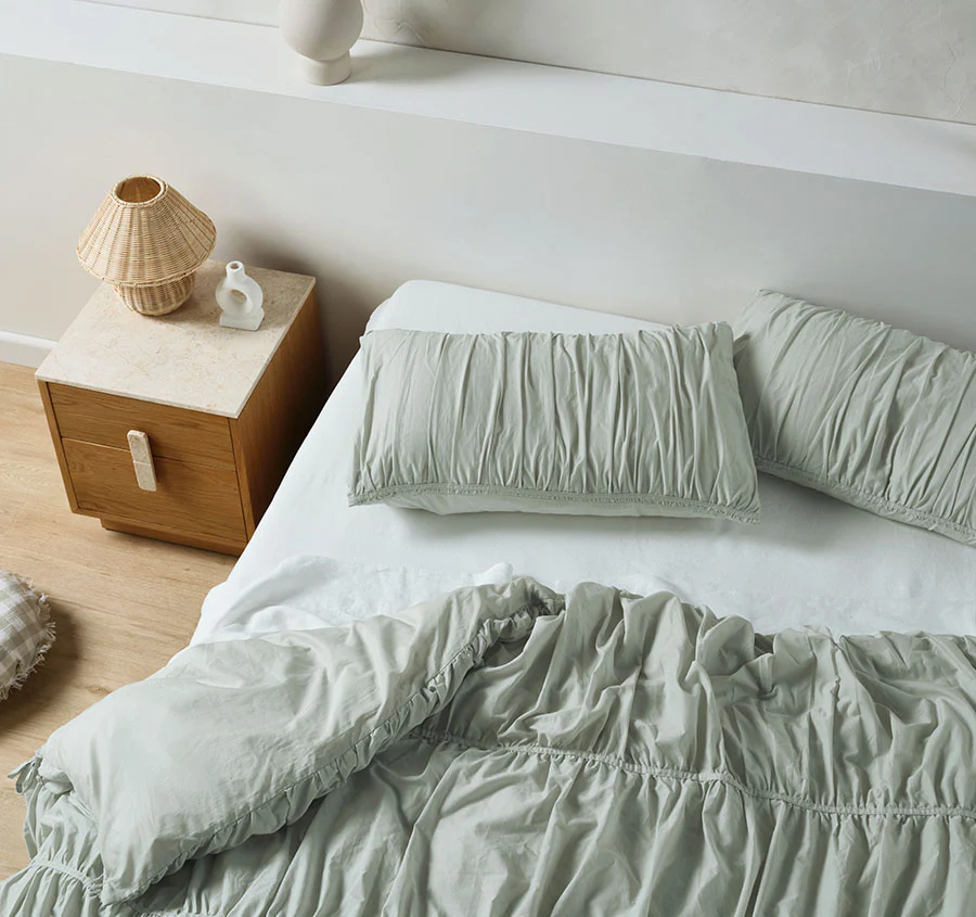 Layla Quilt Cover Set Range Seafoam - Image 4