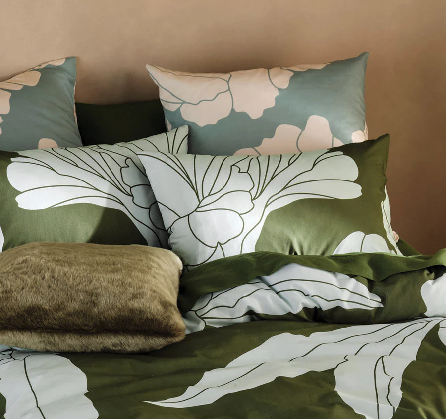 Lita Quilt Cover Set Range Moss - Image 4