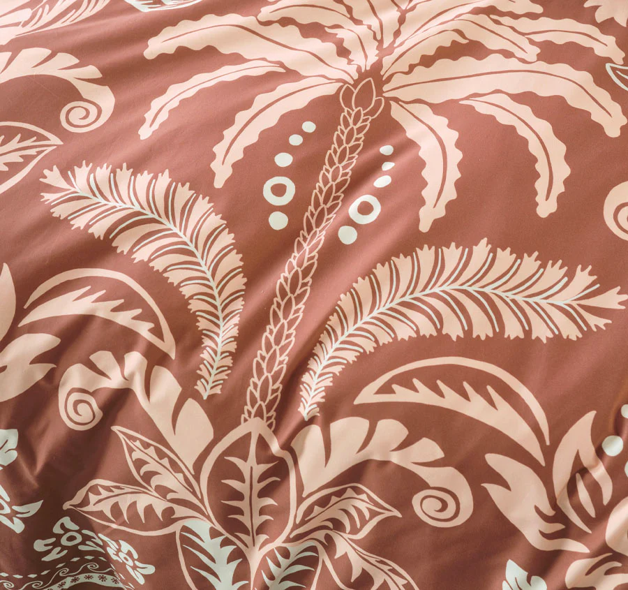 Messina Quilt Cover Set Range Pink Clay - Image 2