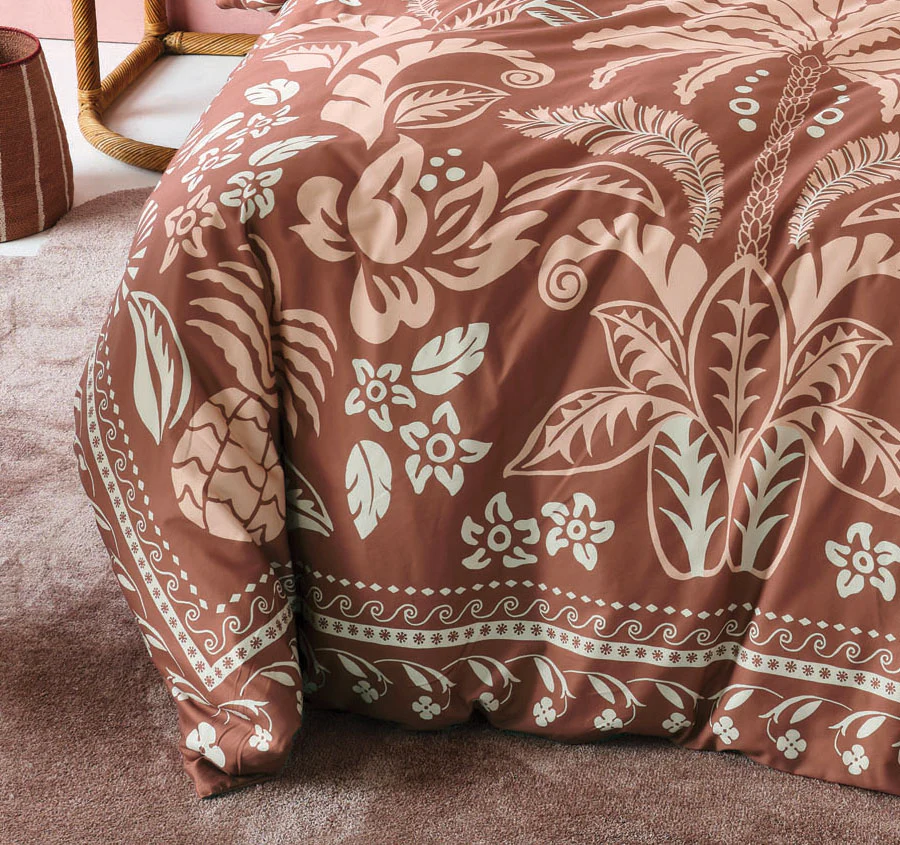 Messina Quilt Cover Set Range Pink Clay - Image 3