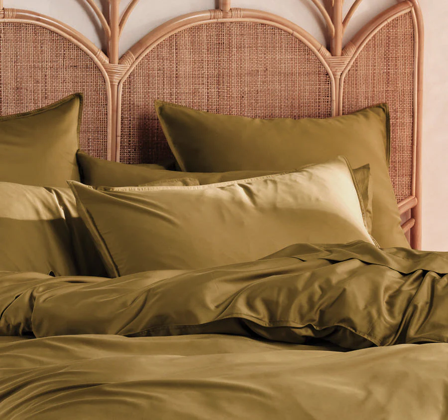 Nara 400THC Bamboo Cotton European Pillowcase Bronze - Image 3