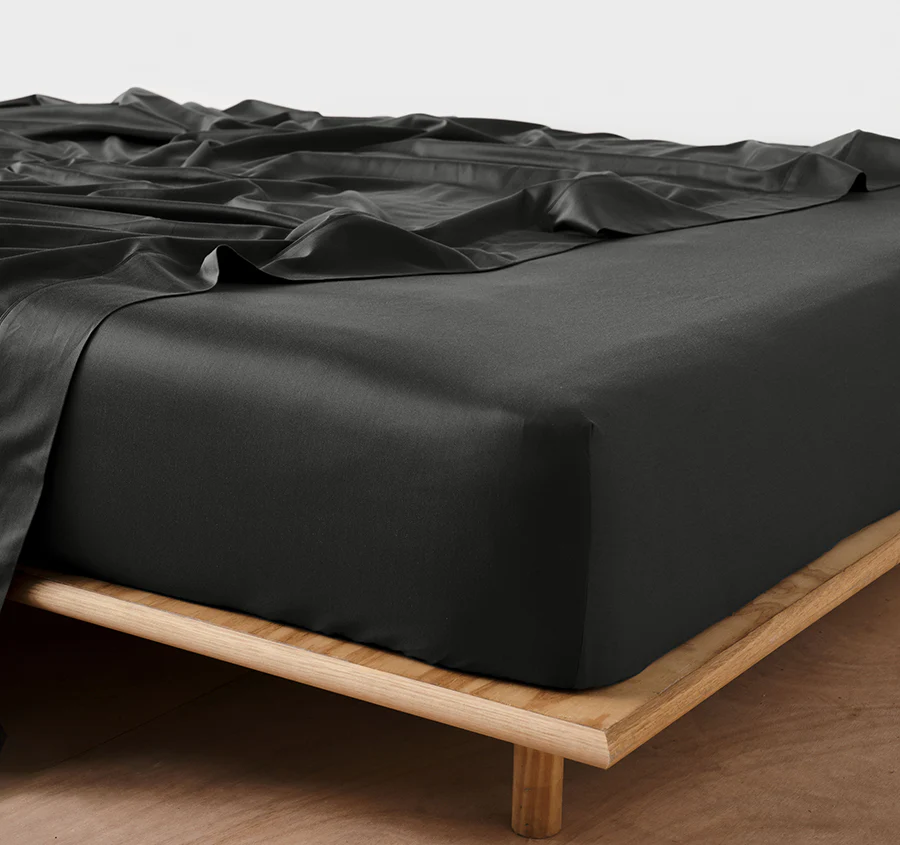 Nara 400THC Bamboo Cotton Mega Fitted Sheet Range Charcoal